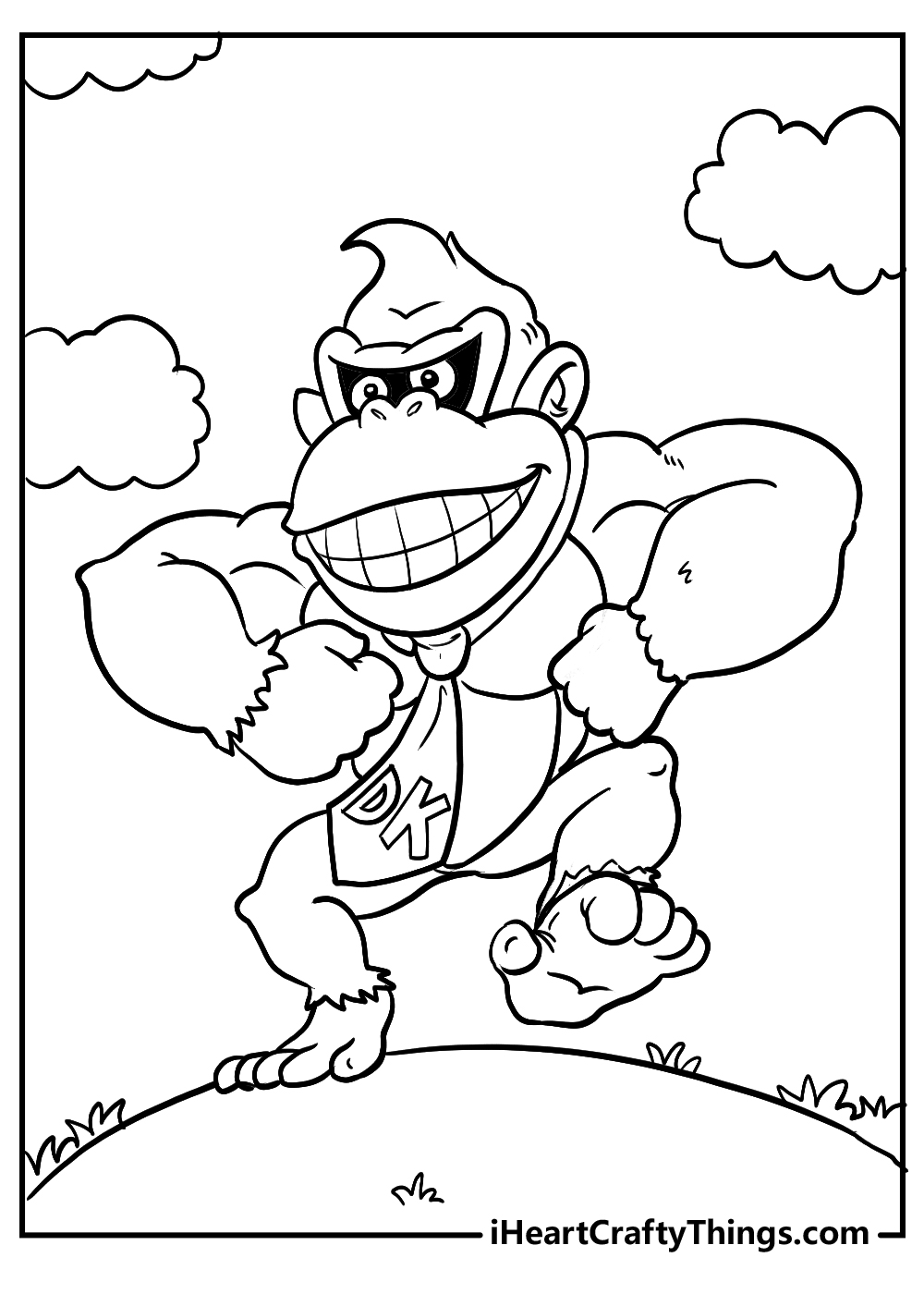 Printable donkey kong coloring pages updated