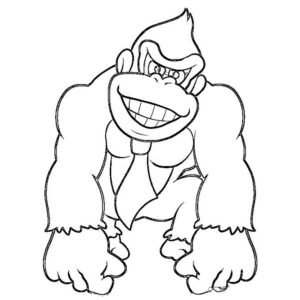 Donkey kong coloring pages printable for free download