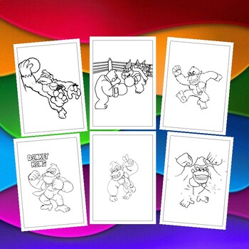 Creative exploration donkey kong printable coloring sheets collection for kids