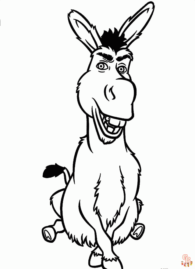 Discover donkey coloring pages
