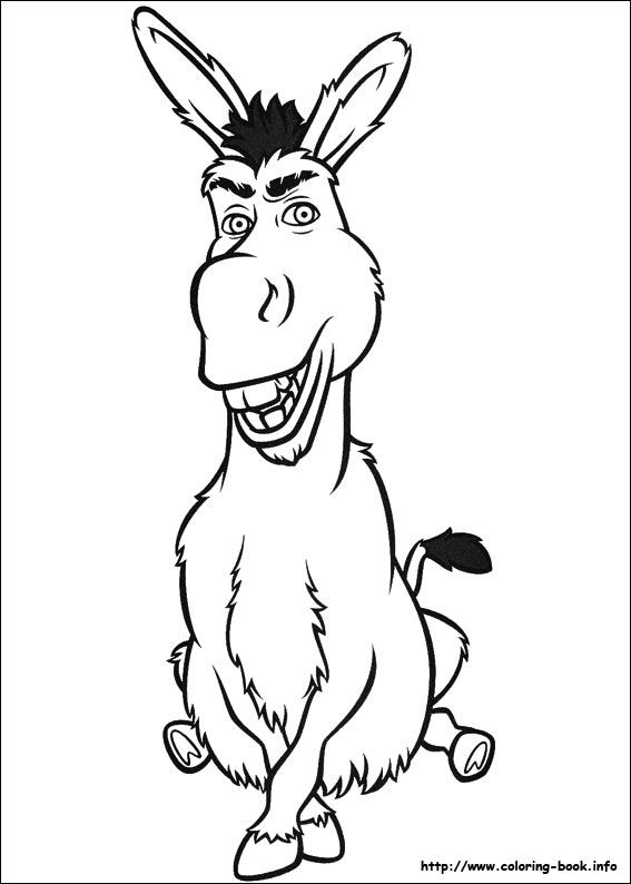 Shrek forever after coloring picture