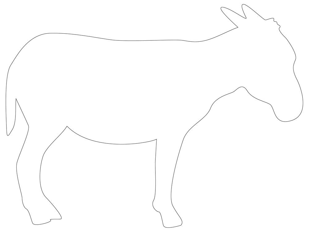 Donkey outline coloring pages applique outline download or print