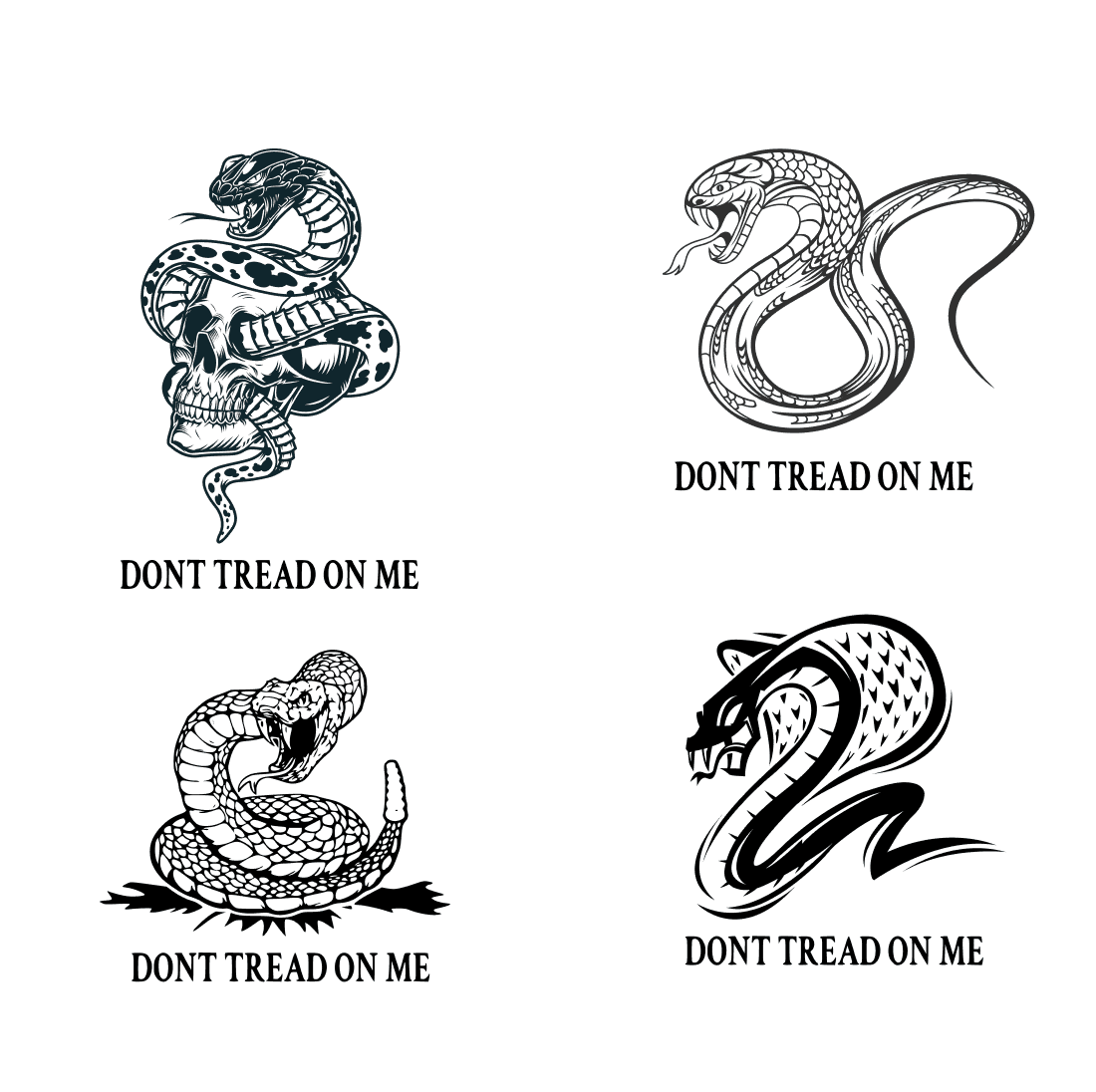Dont tread on me snake svg â