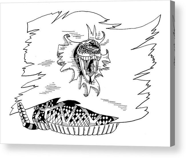 Dont tread on me or gadsden flag acrylic print by scarlett royale