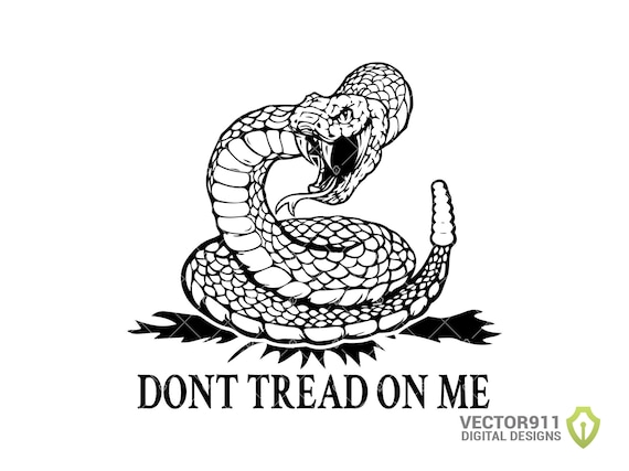 New gadsden snake dont tread on me flag digital vector ai svg png