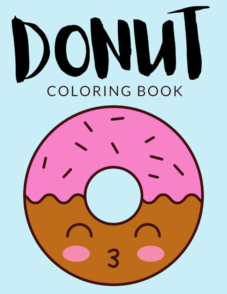 Donut coloring book donut coloring pages over pages to color yummy doughnut or donut colouring