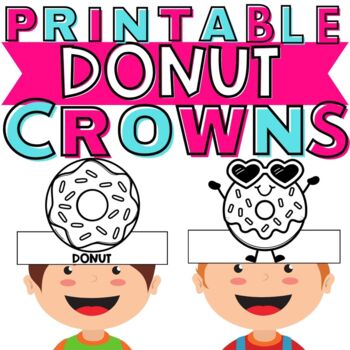 Donut shop dramatic play printable donut craft donut coloring page activity