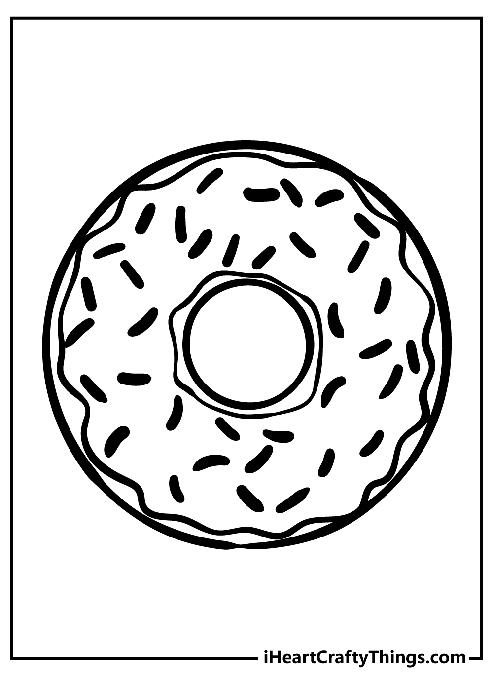 Donut coloring pages free printables