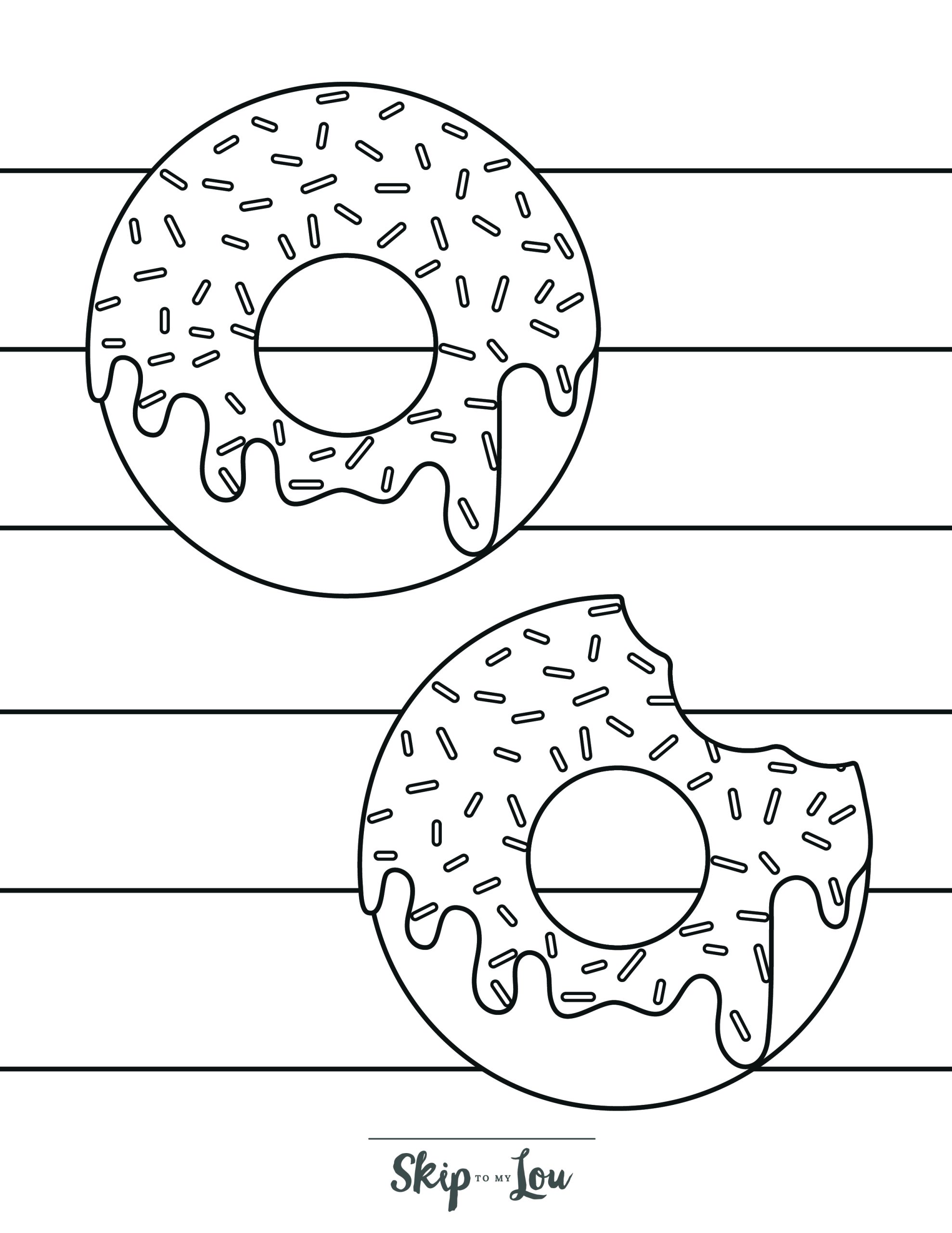 Fun donut coloring pages with free printable book skip to my lou
