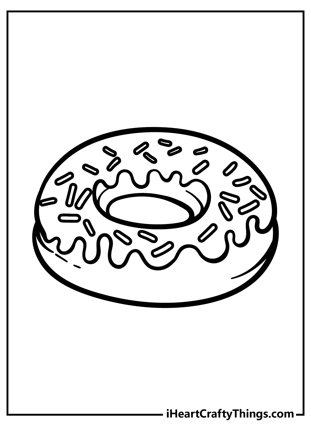 Donut coloring pages free printables