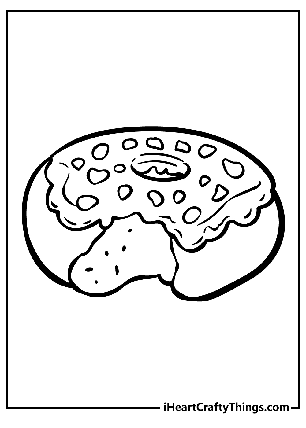 Donut coloring pages free printables
