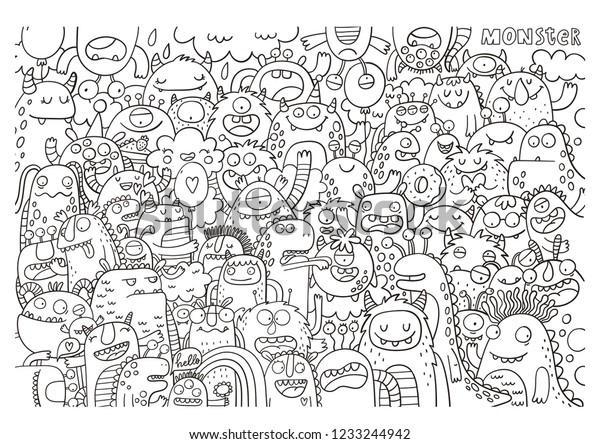 Monster coloring pages images stock photos d objects vectors