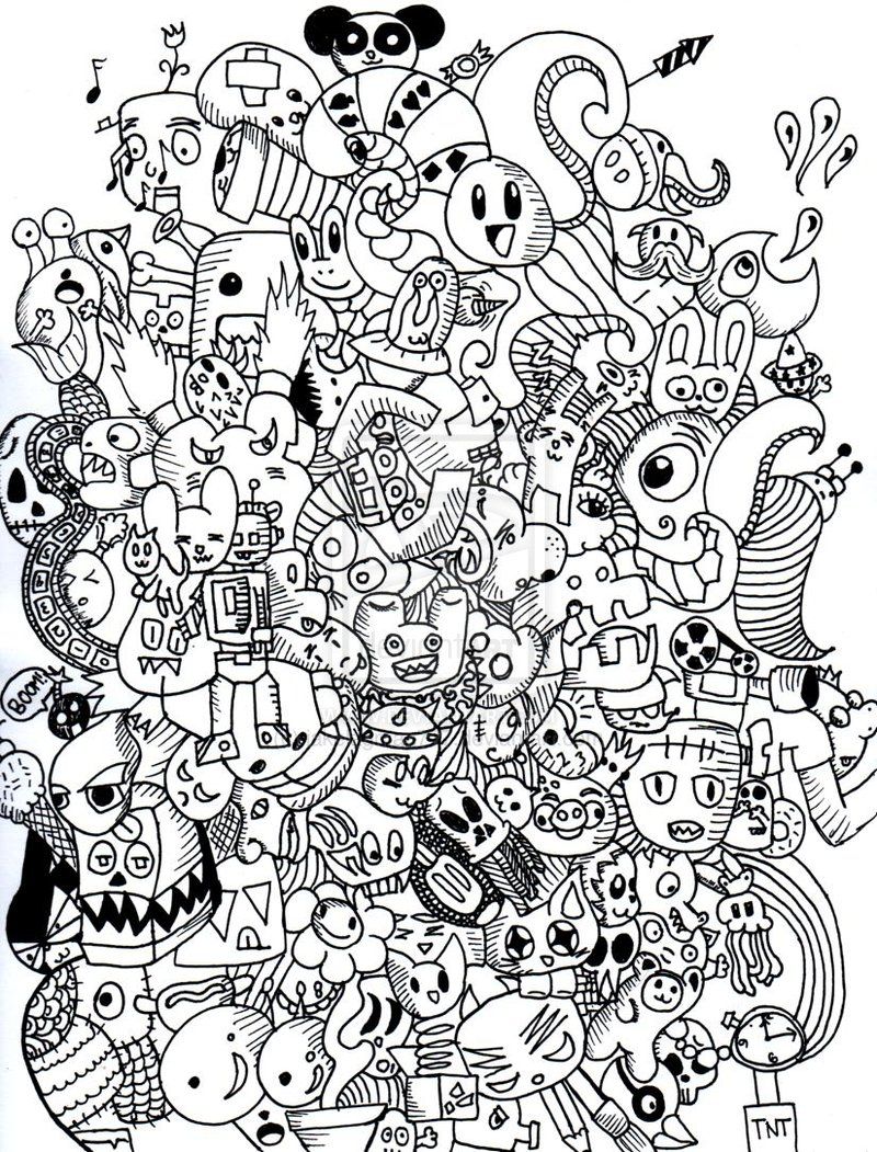 Cute monster coloring pages coloring pages jos for kids simple doodles monster coloring pages doodle art designs