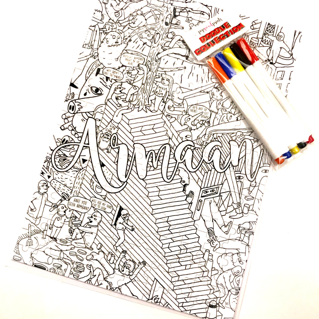 Height of adventures doodle jigsaw puzzle â pop pixel prints