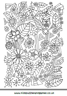 Flower doodle loring page