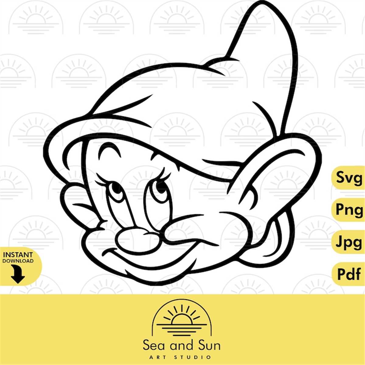 Dopey dwarf vector svg snow white and the seven dwarfs disn