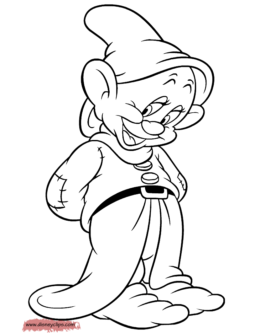 Snow white and the seven dwarfs coloring pages