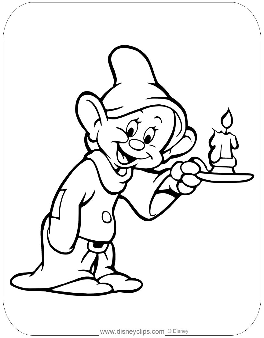 Snow white and the seven dwarfs coloring pages