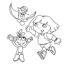 Dora coloring pages