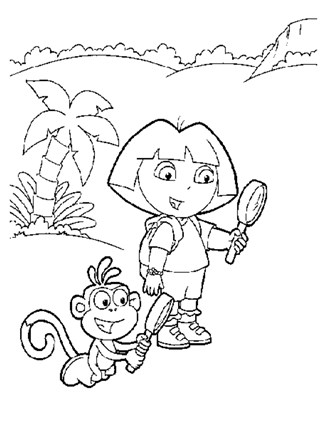 Dora the explorer coloring page