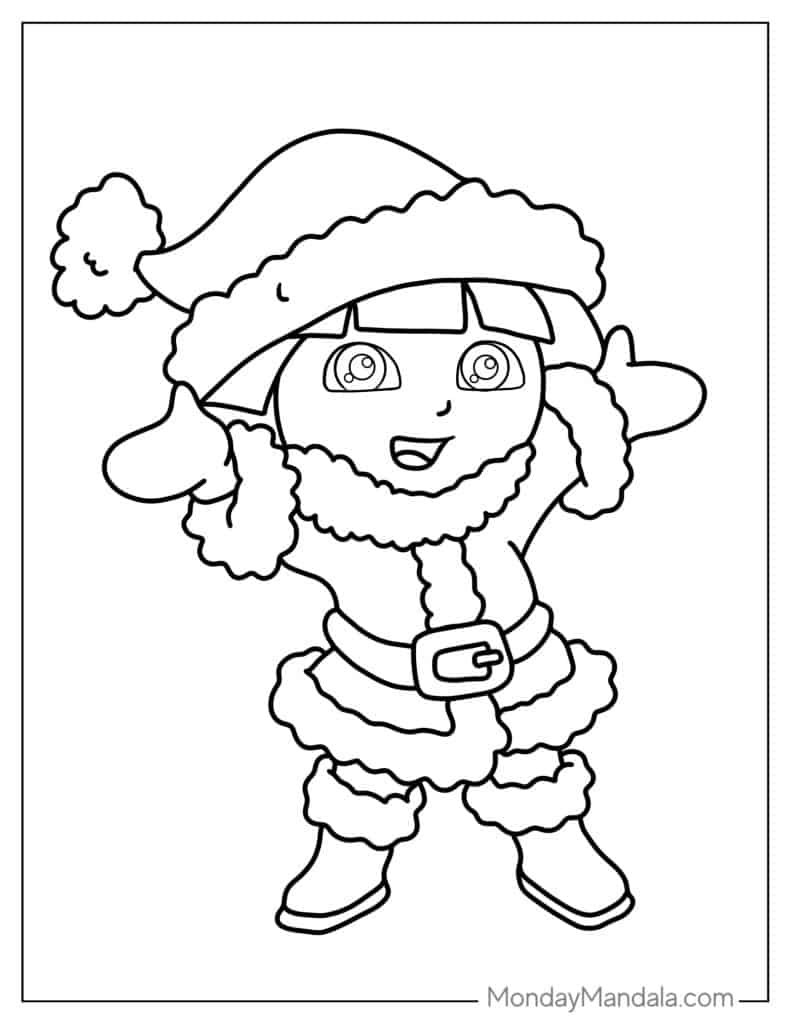 Dora the explorer coloring pages free pdf printables