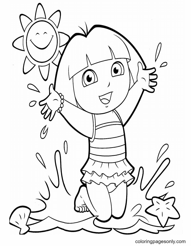 Dora the explorer coloring pages printable for free download