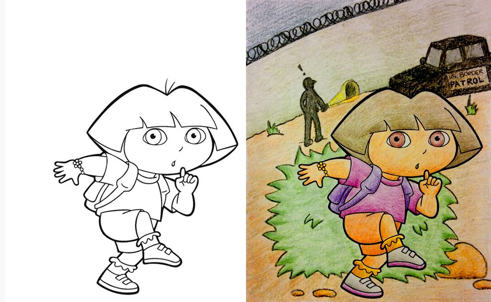 Examples of adults fcking up coloring books dora funny coloring books corrupt coloring book