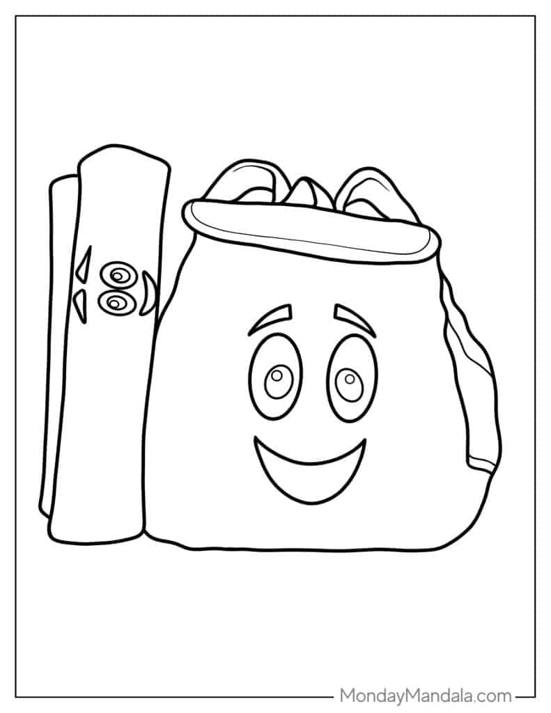 Dora the explorer coloring pages free pdf printables