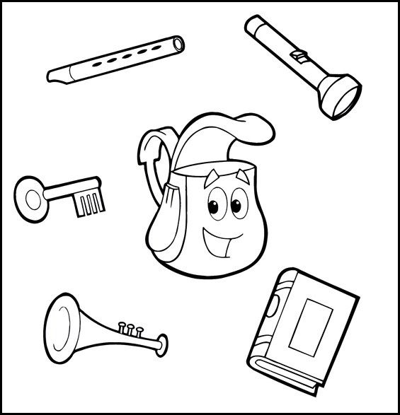Dora the explorers backpack coloring sheets coloring pages dora the explorer coloring sheets
