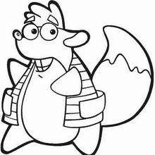 Dora the explorer map and backpack coloring pages
