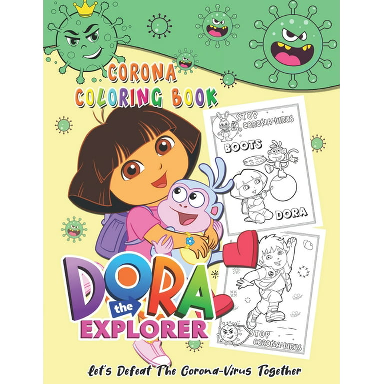 Dora the explorer corona coloring book super gifts for kids