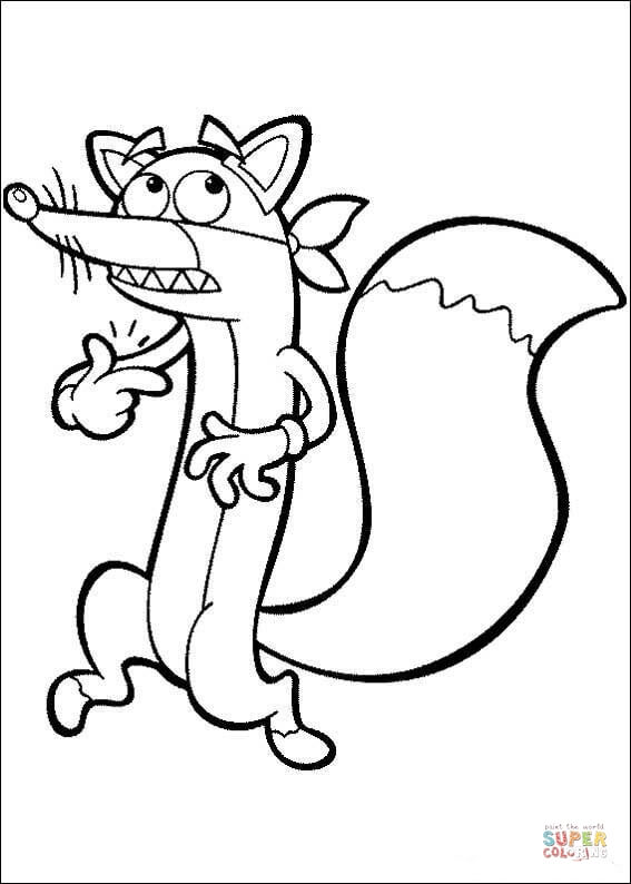 Swiper coloring page free printable coloring pages