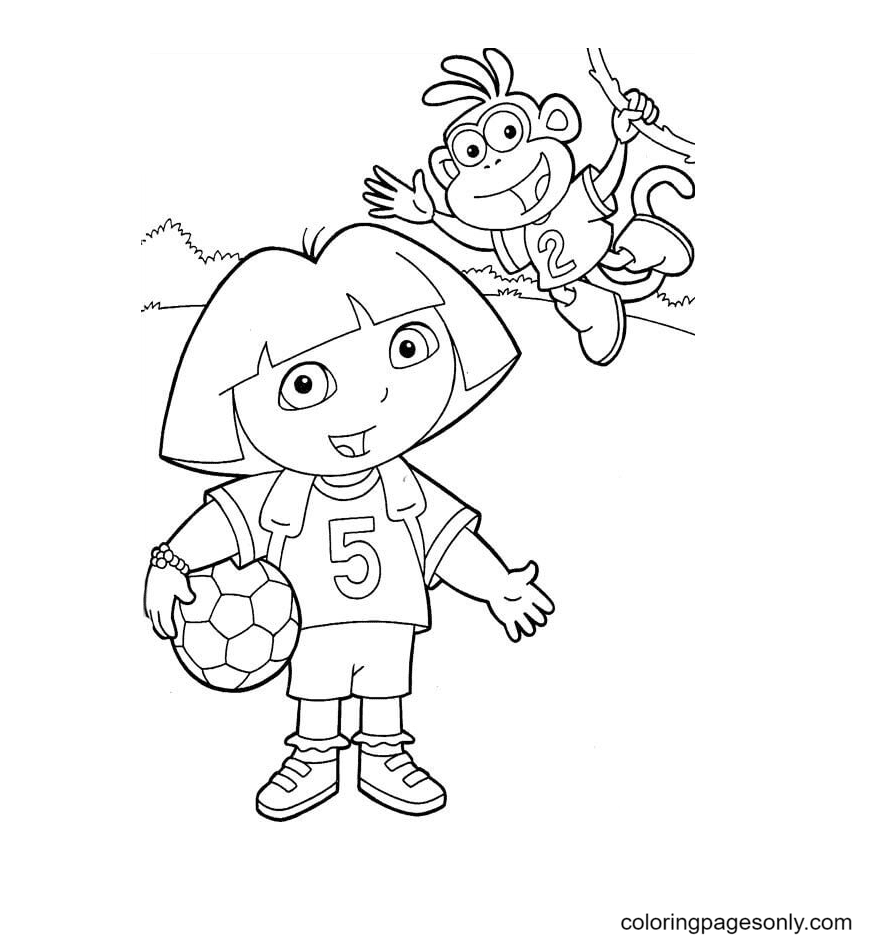 Dora the explorer coloring pages printable for free download