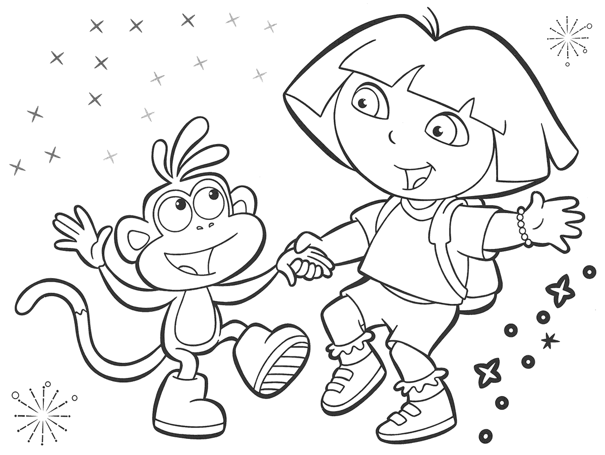 Coloring pages dora the explorer coloring pages free games
