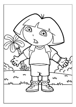 Printable dora the explorer coloring pages hours of creative fun for kids p