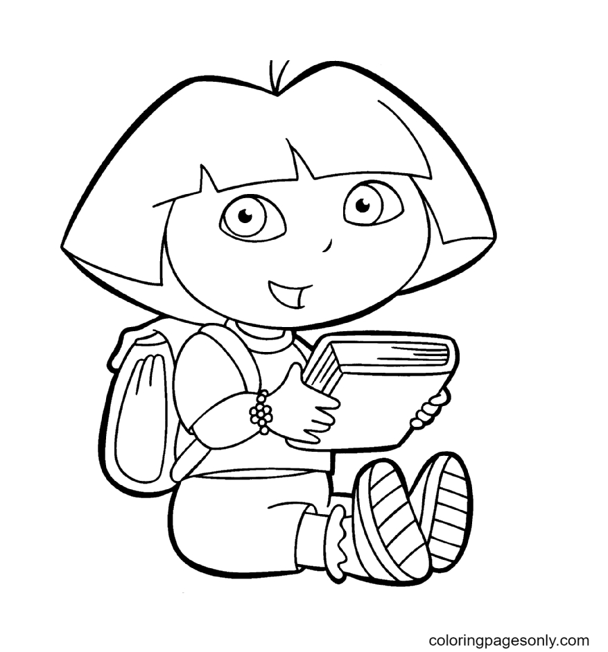 Dora the explorer coloring pages printable for free download