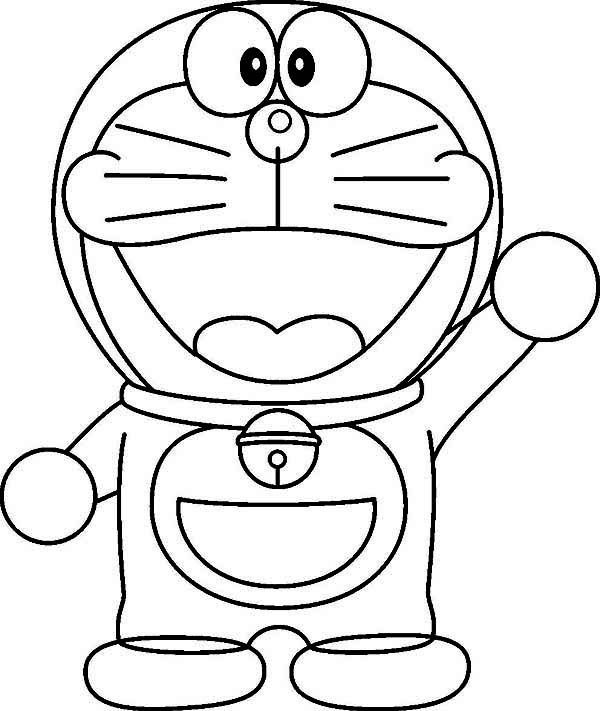 Say hi to doraemon colorg pages
