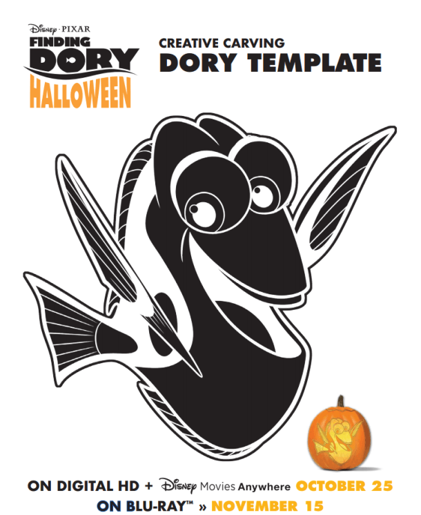 Finding dory pumpkin stencil and halloween activities rural mom pumpkin stencil pumpkin carving patterns disney pumpkin carving patterns