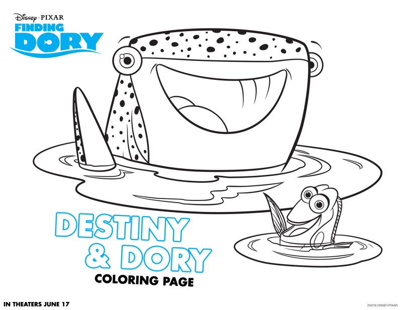 Finding dory coloring pages activity sheets findingdory haveyouseenher