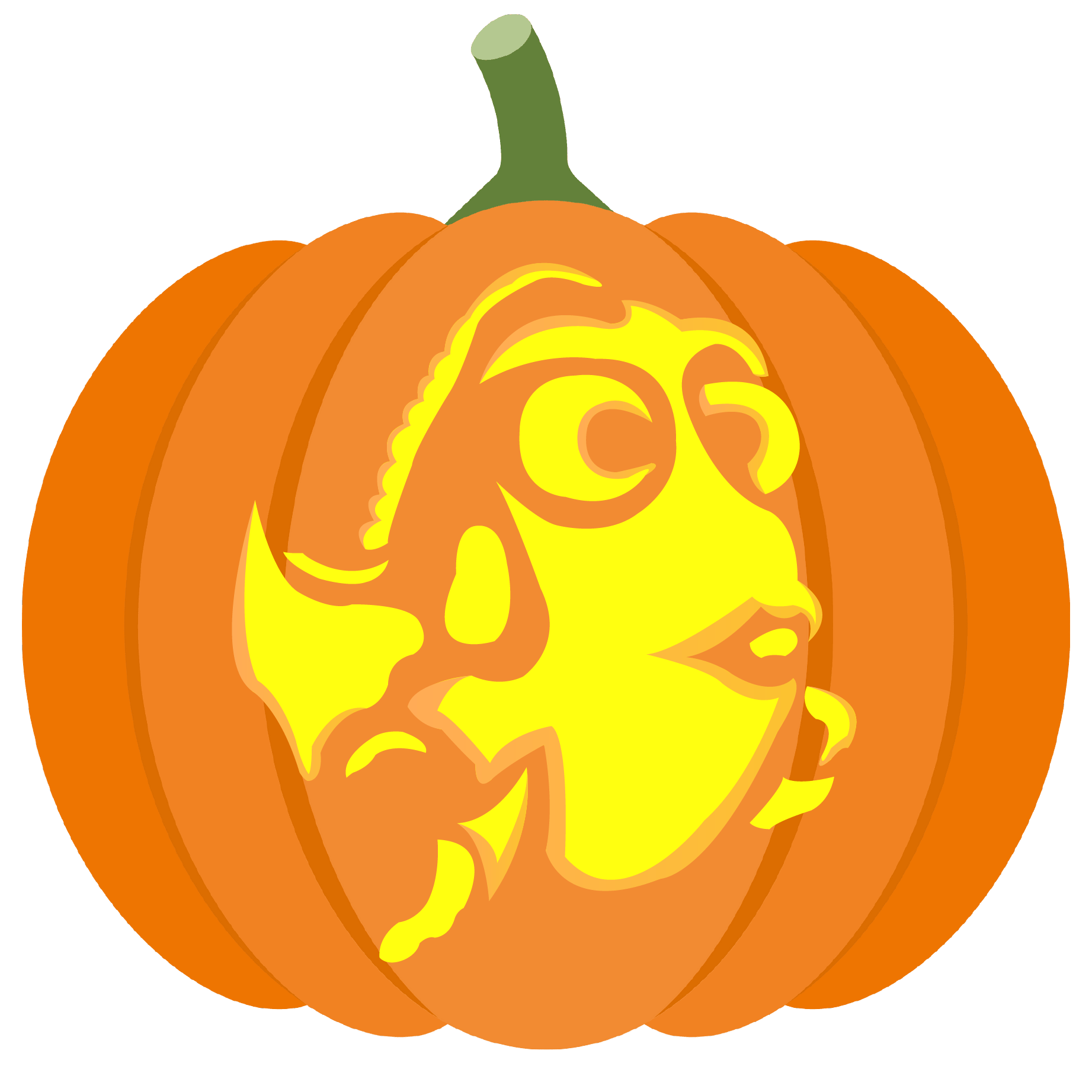 Dory pumpkin stencil free printable papercraft templates