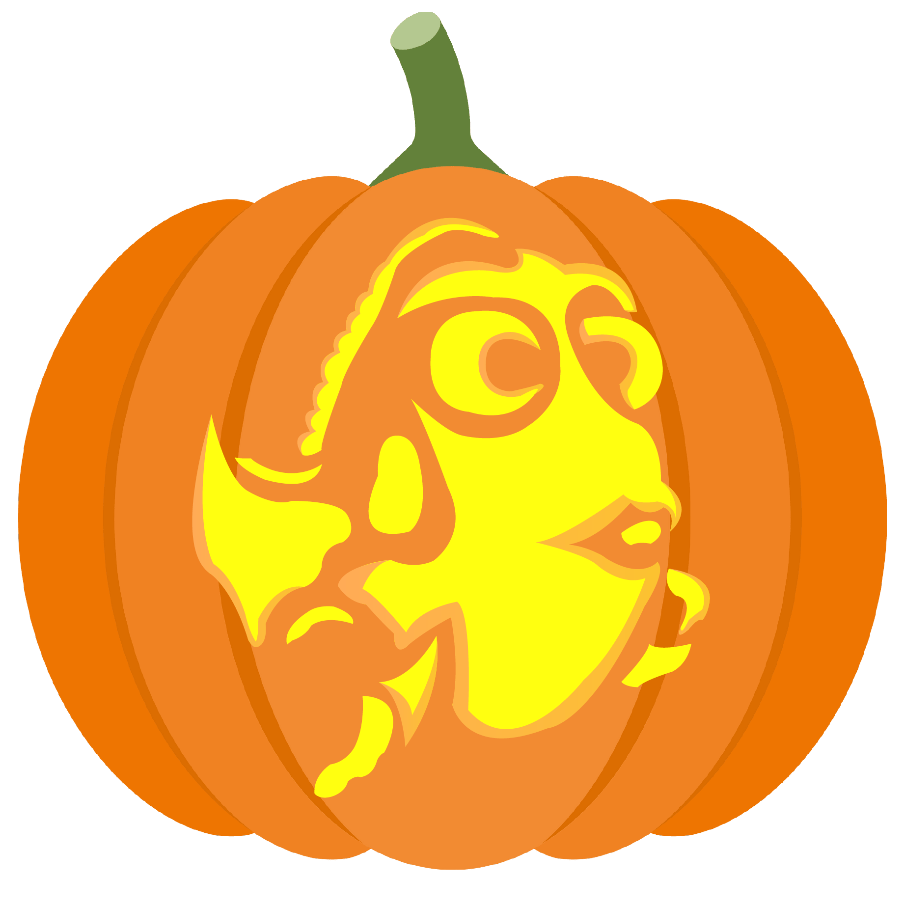 Dory pumpkin stencil free printable papercraft templates