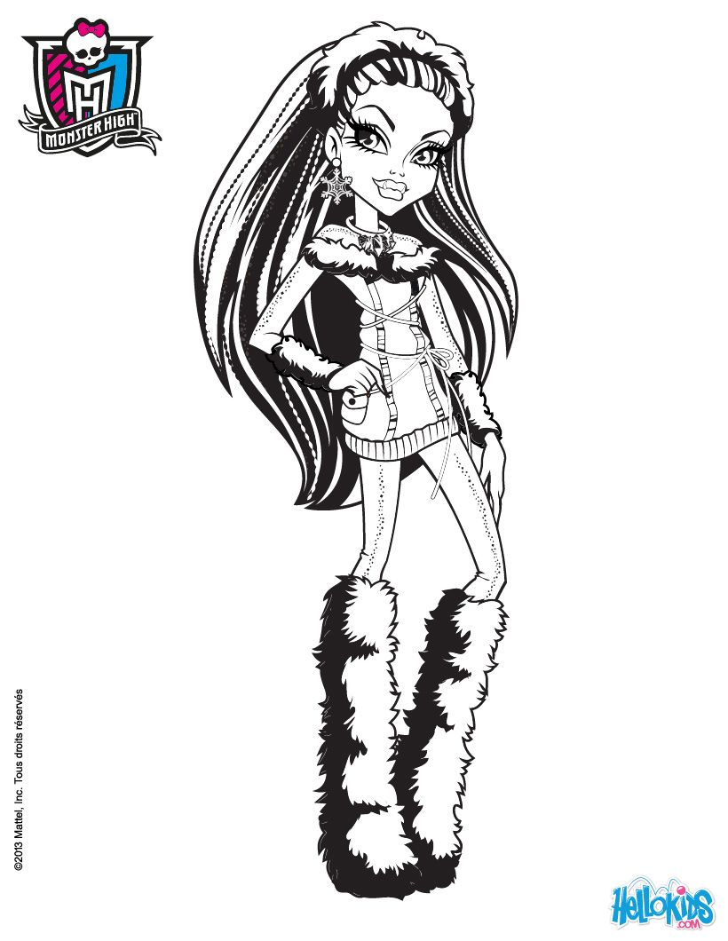 Explore the world of monster high with toralei coloring pages