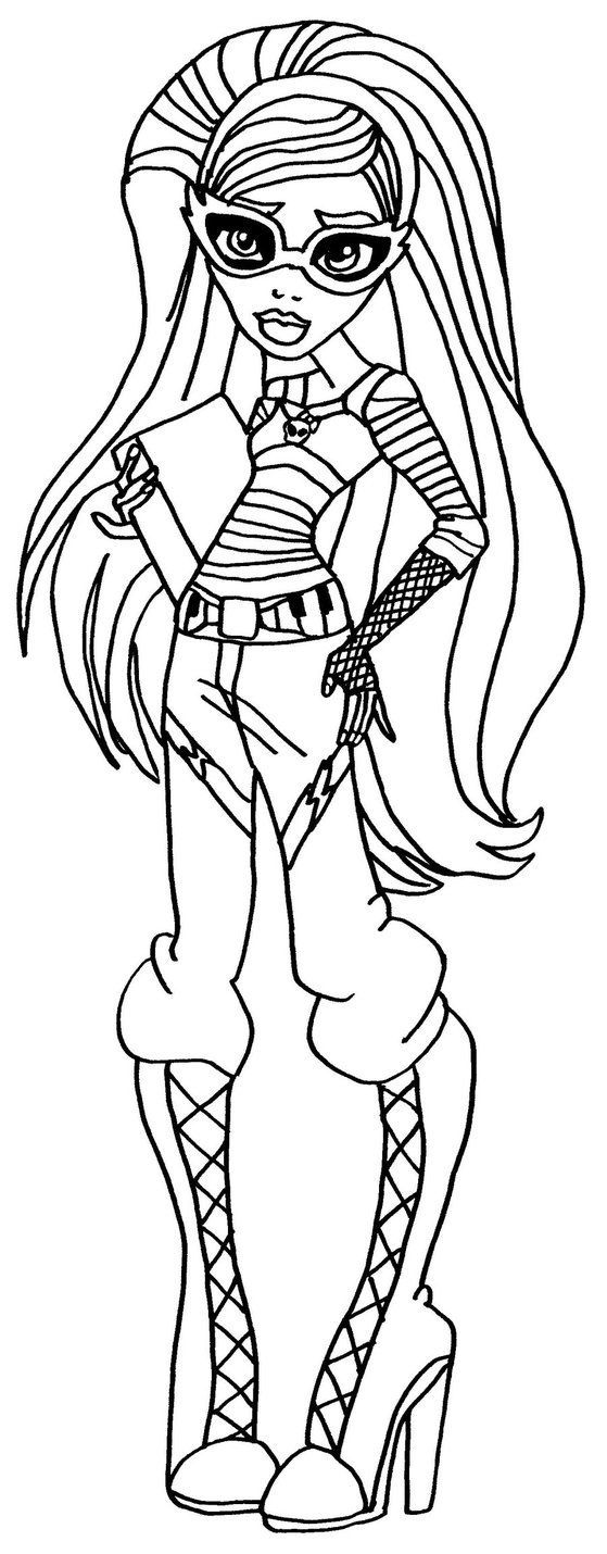 Ghoulia yelps monster high coloring page coloring pages monster high monster high birthday