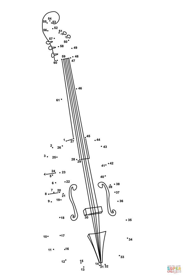 Violin dot to dot free printable coloring pages elementary music lessons music worksheets music activities for kids