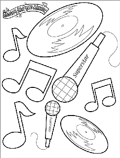 Music dance free coloring pages