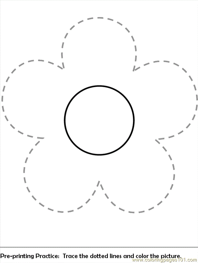 Flower coloring pages pre print flower coloring page