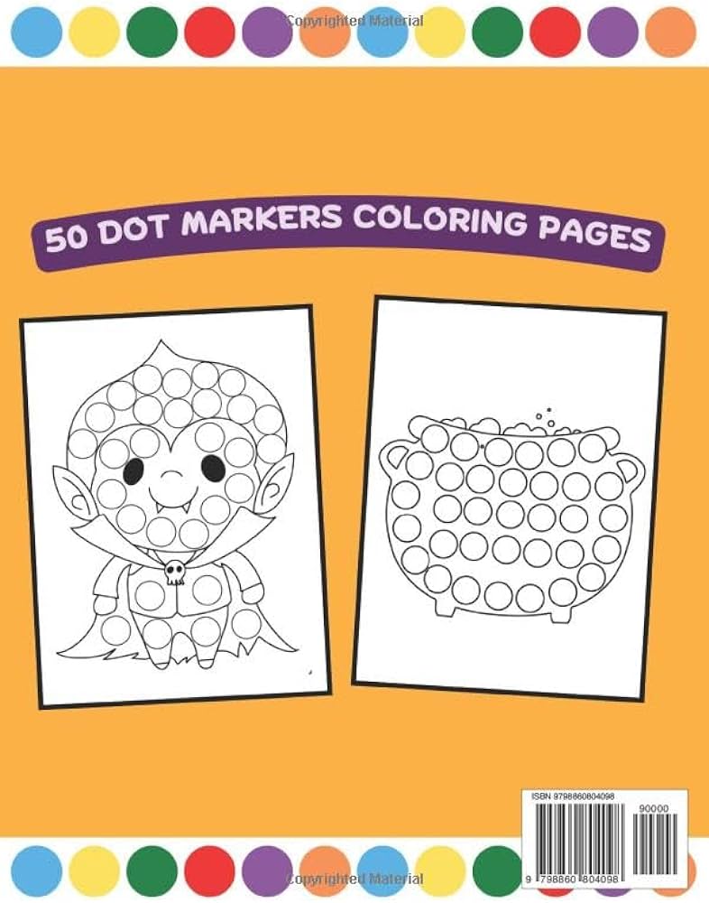 Halloween dot markers activity book for kids ages art paint daubers coloring book for preschool kindergarten with easy guided big dots fun creative halloween gift for toddlers smile publishing