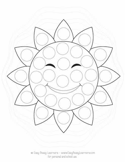 Free weather do a dot printables