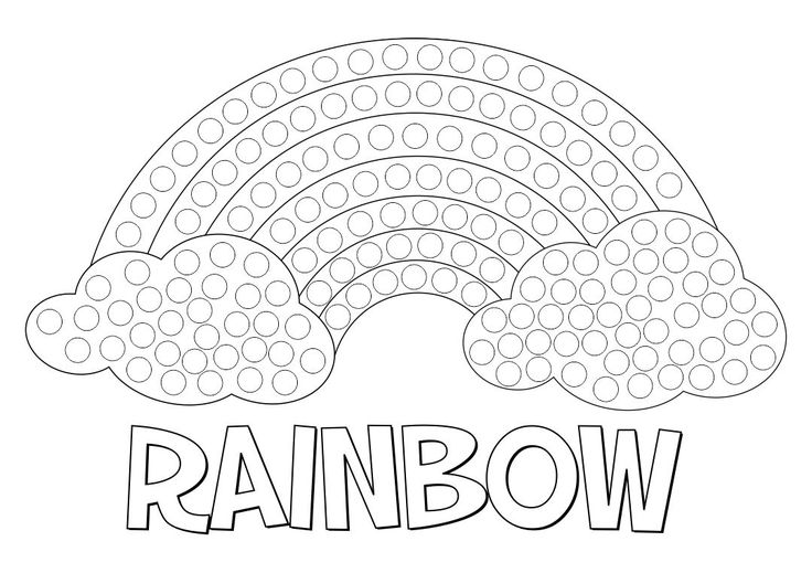 Rainbow dot paint printables free dot marker printables rainbow printable polka dot paper printable