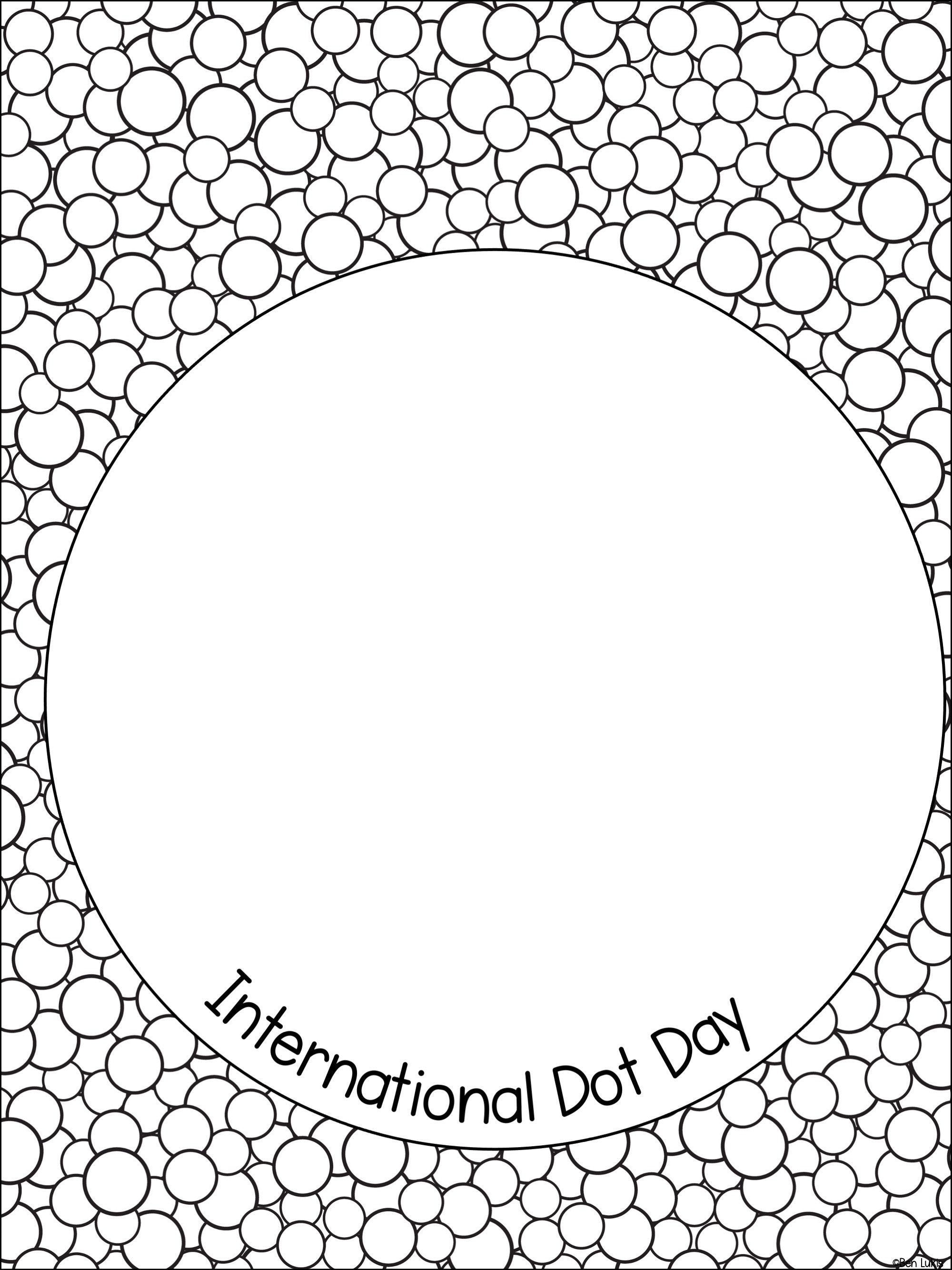 Dot day coloring pages printable activity for kids international dot day fun educational digital download growth mindset sel learning